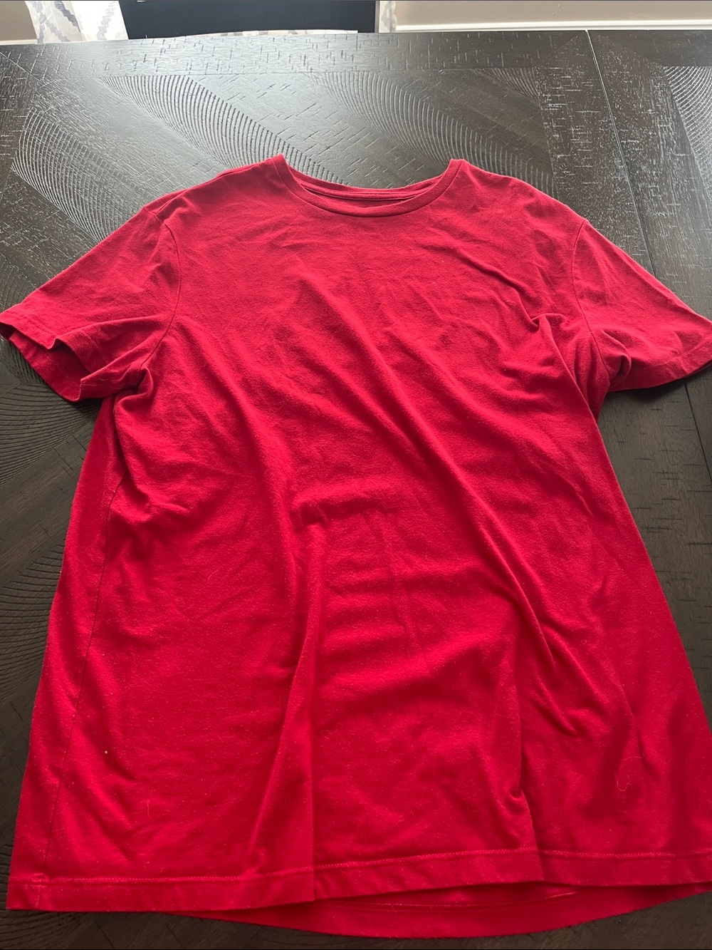 Classic Crew Neck Short Sleeve Tee - Red